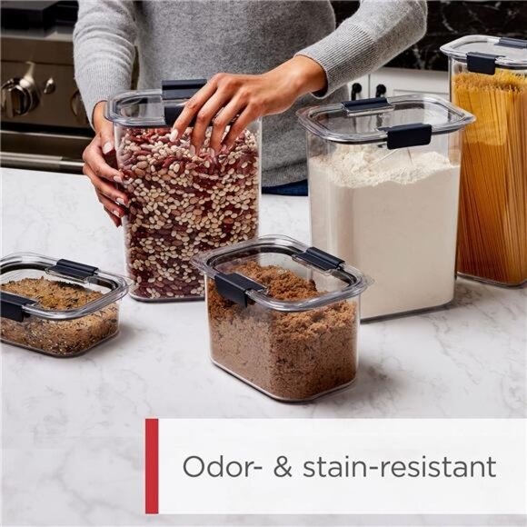 Rubbermaid Brilliance 14-Piece Food Storage Container Set with Scoops, - Picture 5 of 7